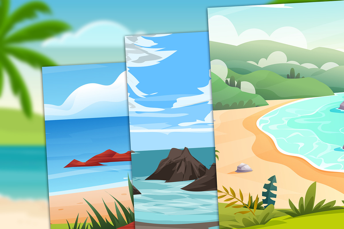 Beach Landscape, a Background Graphic by Digital Studio (Photo 2 of 9)