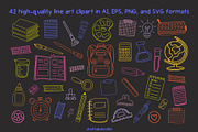 Back to School Clipart and Patterns, an Education Illustration by Drafts n Doodles (Thumbnail 3 of 14)