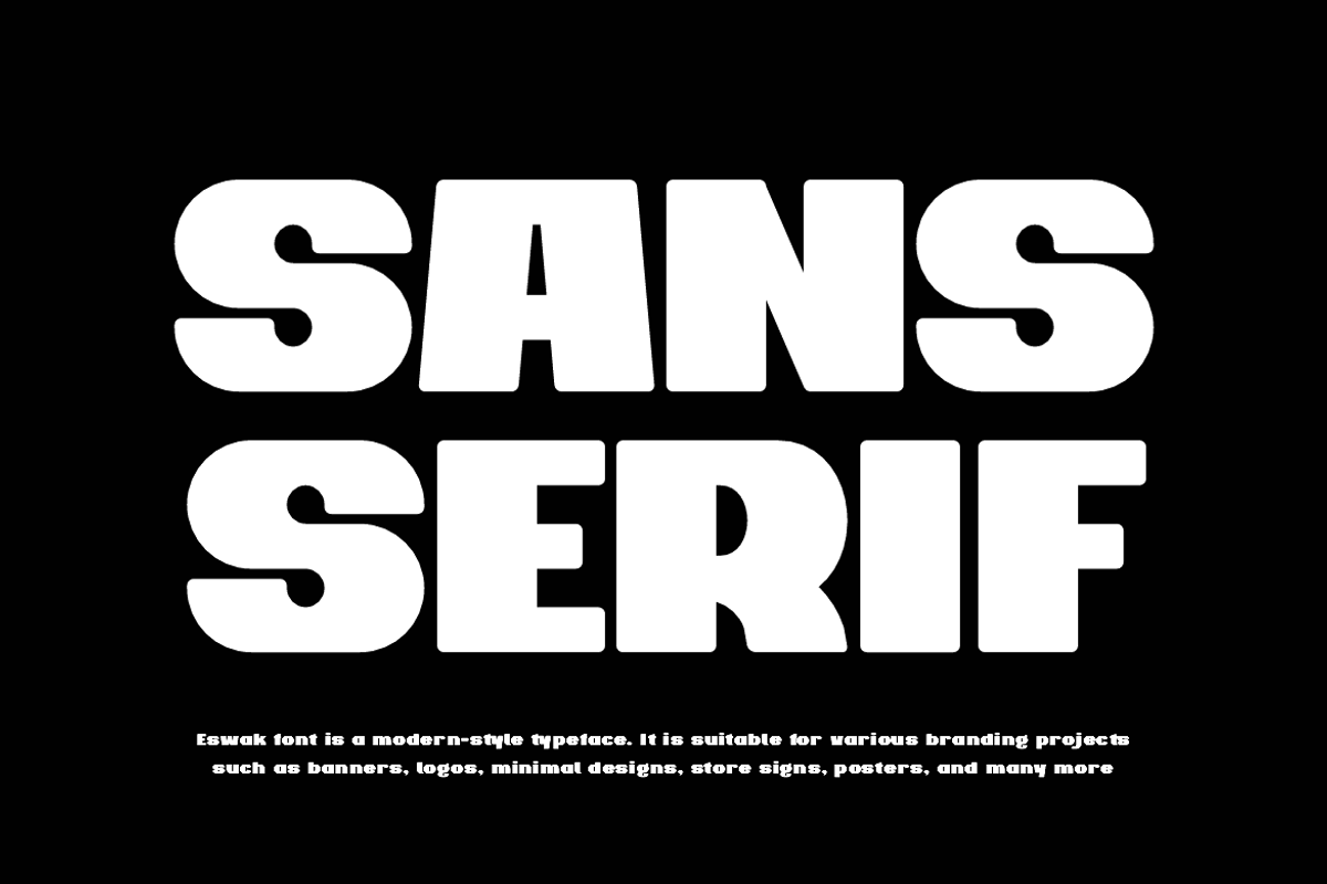 Eswak - Bold Condensed Fonts, a Sans Serif Font by QR Design Studio (Photo 5 of 14)
