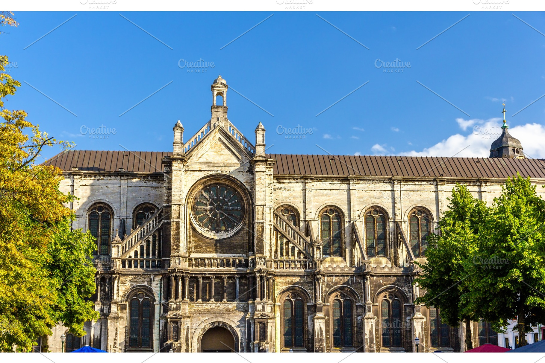 St catherine church in brussels belgium stock photo containing church and, an Architecture Photo by Leonid Andronov