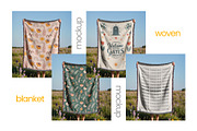 Woven Blanket Mockup Held-Up, a Mockup by Mockups Studio (Thumbnail 3 of 9)