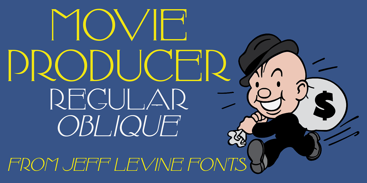 Movie Producer JNL, a Font by Jeff Levine Fonts (Photo 1 of 5)