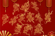 Golden dragon clipart, a Decorative Illustration by TaKong Magics (Thumbnail 4 of 6)