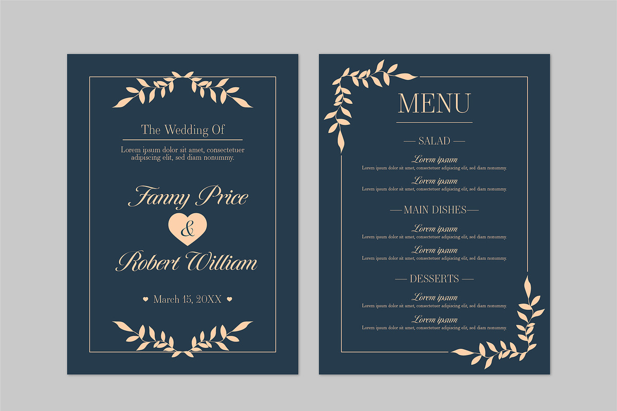 Elegant Wedding Menu, a Templates & Theme by studiogstock (Photo 1 of 3)