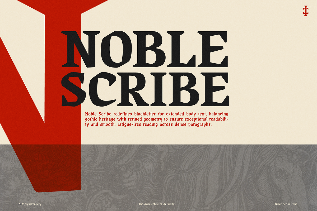 Noble Scribe – Editorial BlackLetter, a Blackletter Font by ALV_TypeFoundry (Photo 18 of 18)