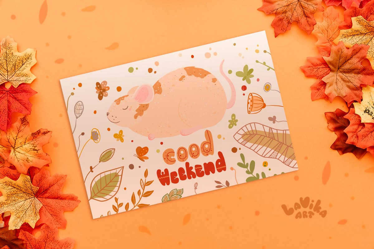 Сute rats - graphic clipart, an Illustration by LaVika (Photo 10 of 13)