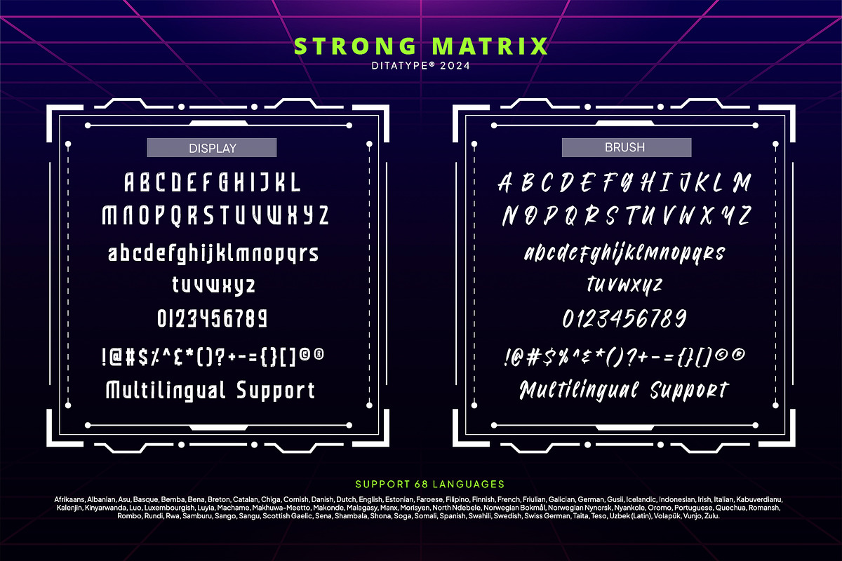 Strong Matrix, a Script Font by Ditatype (Photo 10 of 11)
