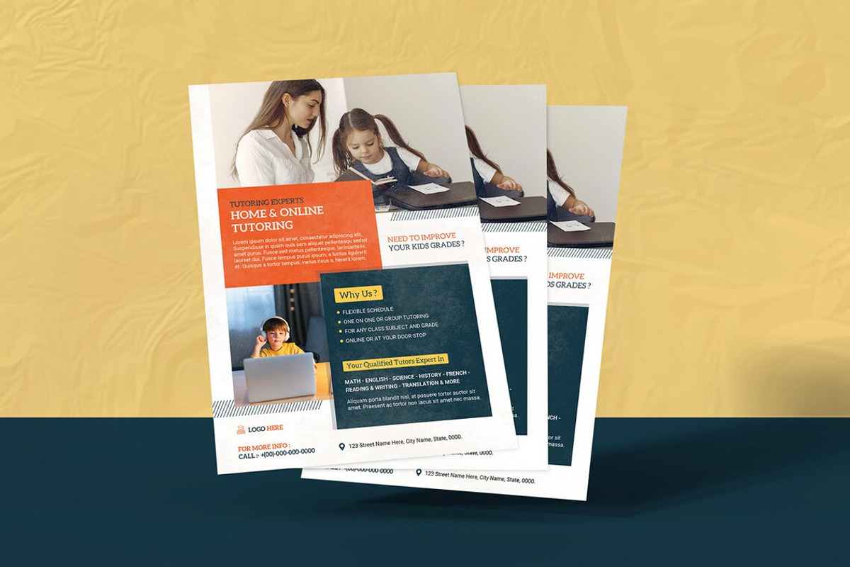 Tutoring Service Flyer, a Flyer Template by retrographix (Photo 3 of 5)