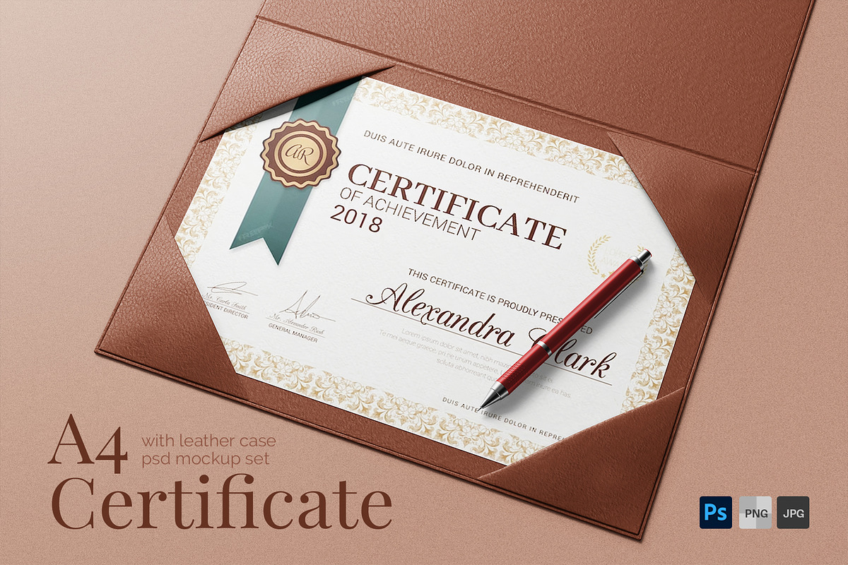 A4 Certificate with Case Mockup Set, a Books & Magazine Mockup by Remnand Studio (Photo 1 of 11)