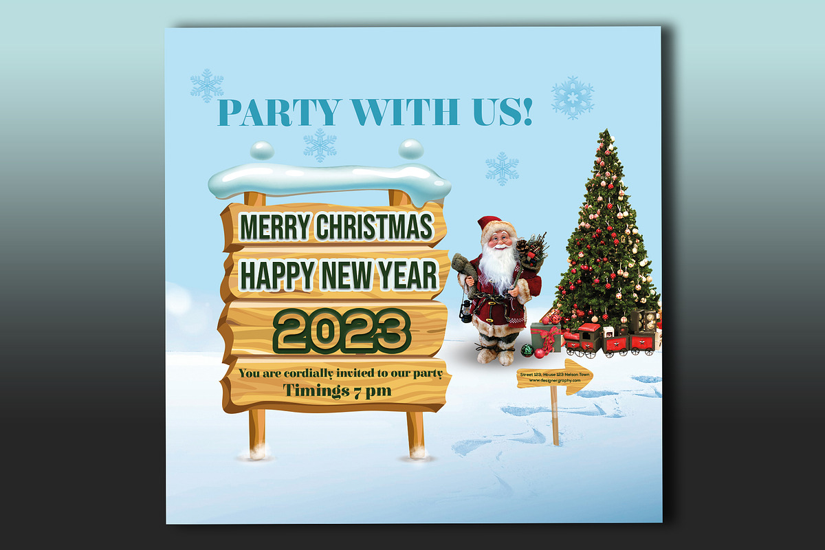 Christmas & New Year Cards, an Invitation Template by designerzDukan (Photo 3 of 3)