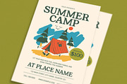 Retro Summer Camp Event Flyer, a Flyer Template by Guuver (Thumbnail 2 of 3)
