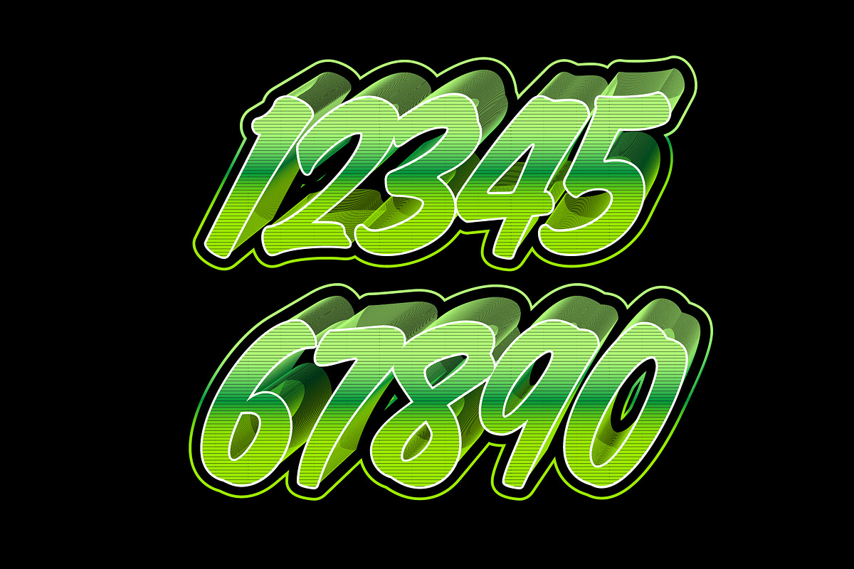 Gradient Neon Striped Text Effect preview 2
