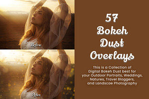 57 Bokeh Dust Photoshop Overlays