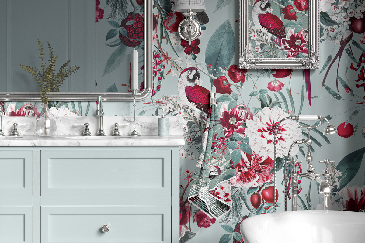 Crimson Aviary - Seamless Pattern, a Pattern Graphic by YARROO (Photo 6 of 10)