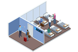 Isometric illustration of refugee, an Object Illustration by Golden Sikorka