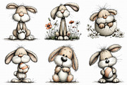 Vintage Easter Spring Bunny Clipart, an Illustration by Libby Wishes (Thumbnail 7 of 8)