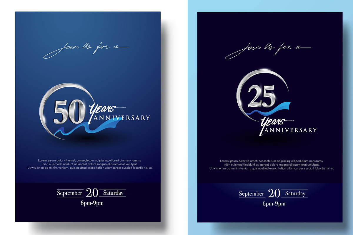 Anniversary logo and greeting card, a Design Template by OtpirusGraphic (Photo 3 of 5)