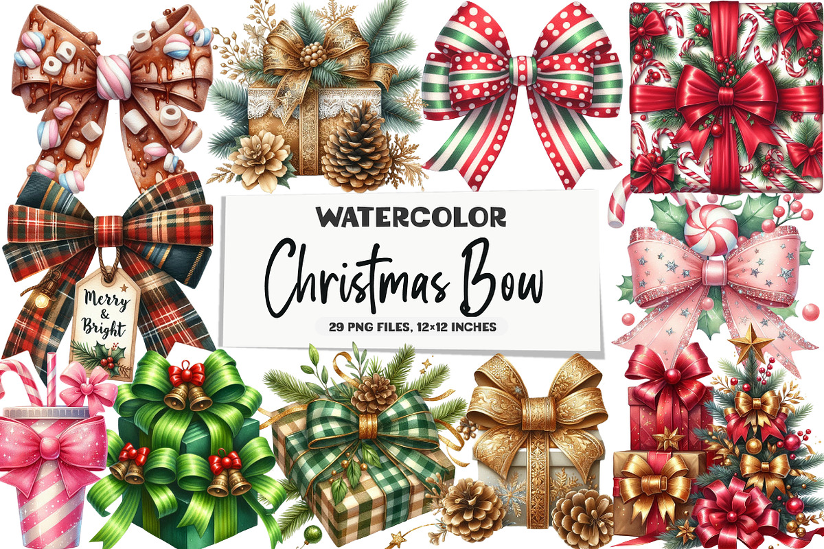 Christmas Libbey Wrap Png, Christmas, an Illustration by DreamArtGraphic (Photo 1 of 6)