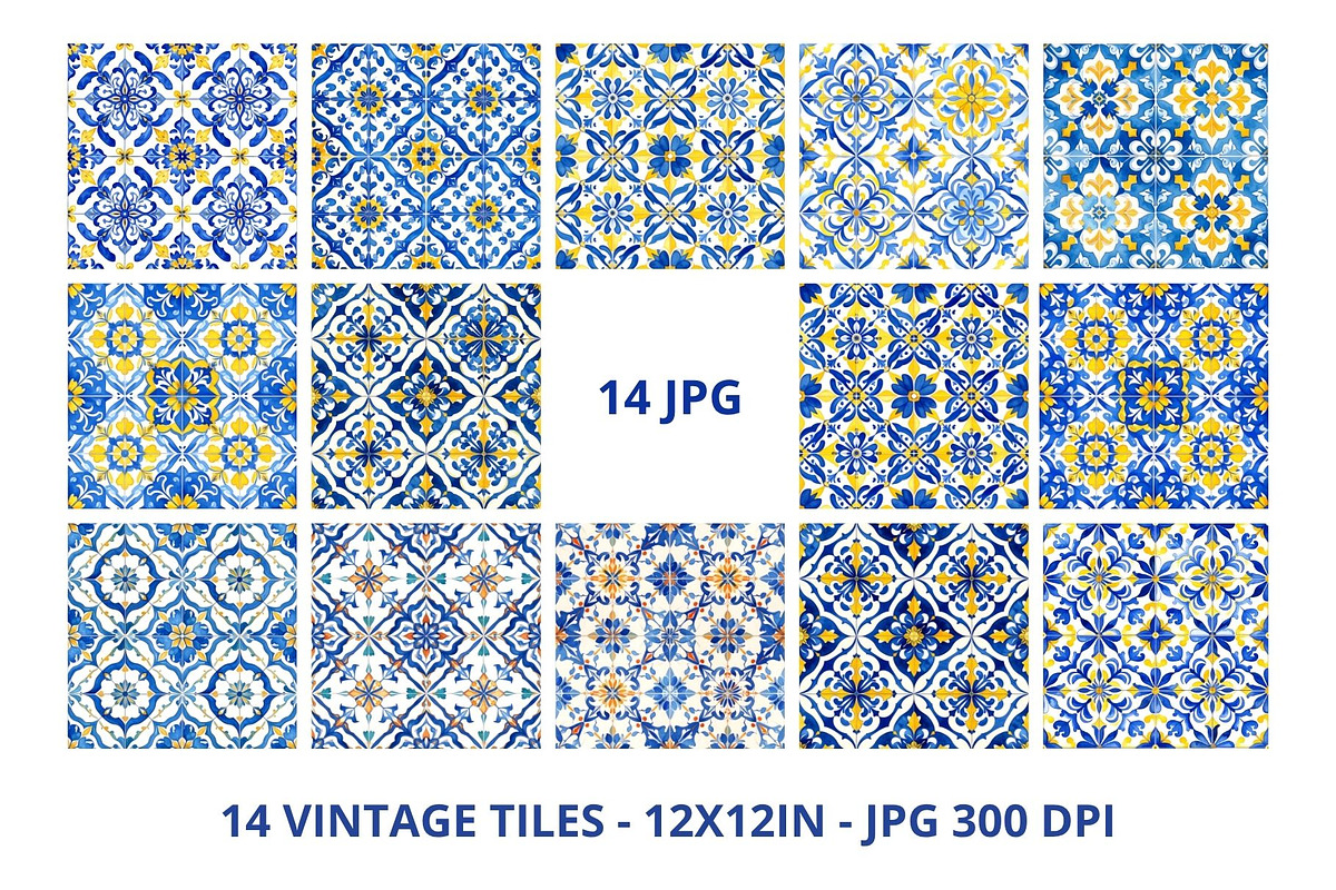 Portuguese Tiles Pattern Collection, a Pattern Graphic by Anna Design Studio (Photo 6 of 17)