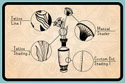 Procreate Inks Tattoo Brushes Bundle, a Brush Add-On by Delightful Design (Thumbnail 3 of 10)