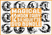 vintage Magical Fairy Moon Set, an Object Graphic by jahid234 (Thumbnail 1 of 13)