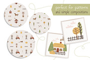 Farm Cliparts & Patterns, an Animal Illustration by Panna Limon Store (Thumbnail 3 of 7)