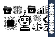Smart Tech Icon Vector Set, an Illustration by designvectx (Thumbnail 2 of 3)