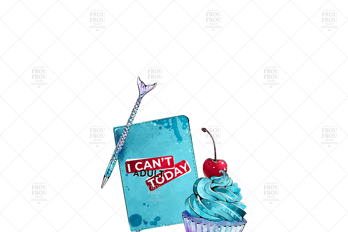 Pink Blue Nursery Cherry Clip Art, an Illustration by Frou Fou Craft (Photo 4 of 8)