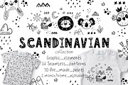 Scandinavian Monochrome Cute Animals, a Background Graphic by Irene_Boiko_ART (Thumbnail 1 of 8)