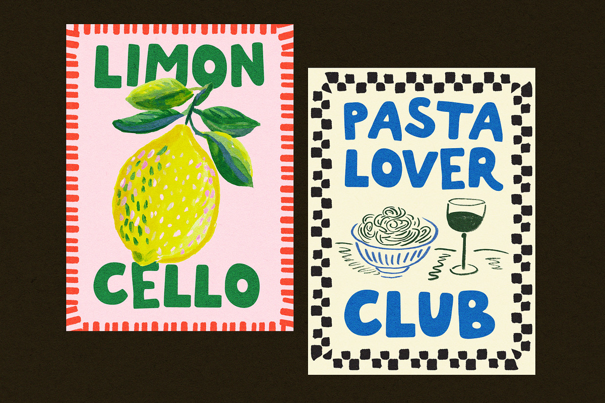 Pizza Club Font Family, a Handwritten Font by Nicky Laatz (Photo 2 of 11)