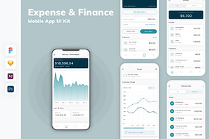 Expense & Finance Mobile App UI Kit