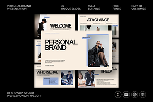 Personal Brand Presentation Template, a Presentation Template by ShowUp! Studio