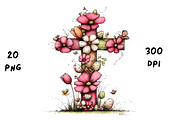 Whimsical Easter Cross Floral Spring, a Seasonal Illustration by GiraffeCreative (Thumbnail 4 of 20)