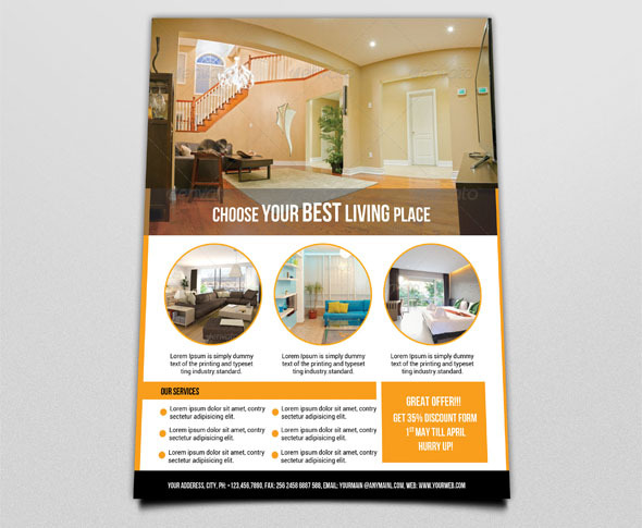 Flyer for Interior Design - V44, a Flyer Template by Template Shop