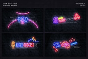 Neon Podcast YouTube Templates, a Social Media Template by Andrew Skoch Design (Thumbnail 8 of 8)