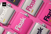 S.Steel & Powder Coated Flask Mockup, a Cups & Container Mockup by creatsy5 (Thumbnail 1 of 9)