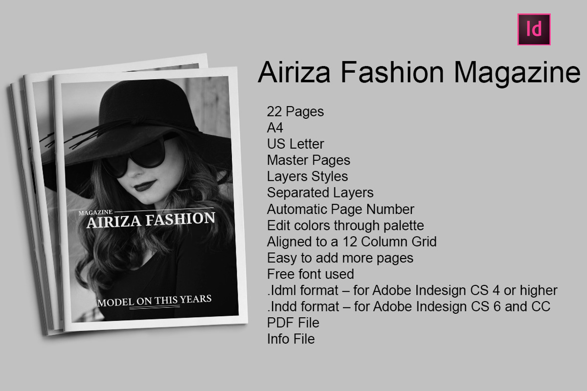 Airiza Fashion Magazine, a Magazine Template by Teweka Template (Photo 1 of 10)