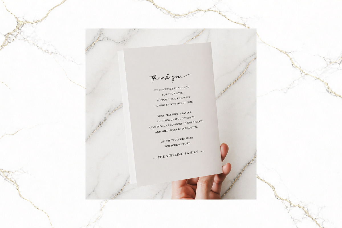 Funeral Bifold Program Canva FR005, a Brochure Template by TyphoonStudio (Photo 4 of 9)
