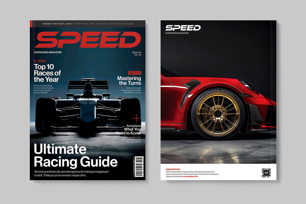 Car Racing Magazine Template, a Magazine Template by BrandPacks