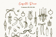 Coquette Christmas hand drawn set, a Seasonal Illustration by Madiwaso (Thumbnail 4 of 14)