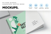 Landscape Spiral Sketch Book Mockups, a Product Mockup by megostudi0 (Thumbnail 5 of 7)