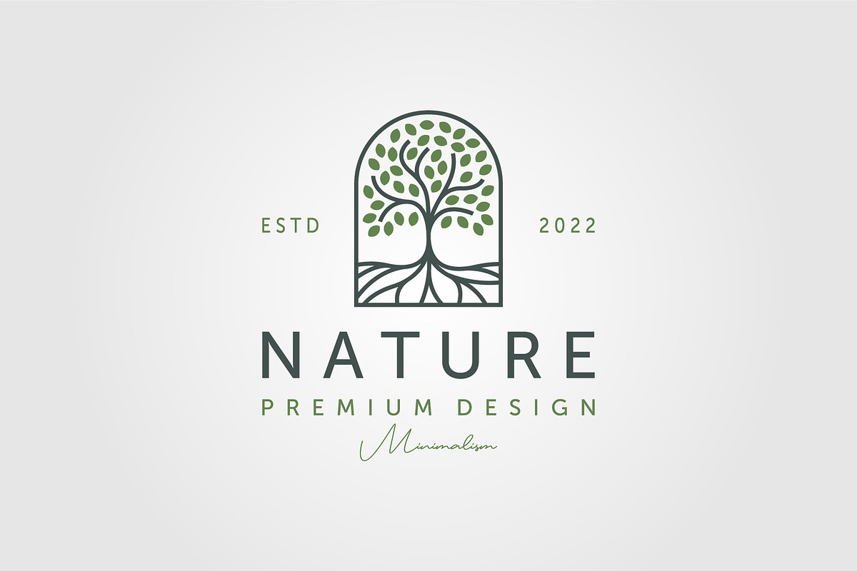 tree root nature vector logo symbol, a Branding & Logo Template by lawoel