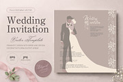 Wedding Invitation Vector Template, an Invitation Template by Elena Naumchenkova (Thumbnail 1 of 3)