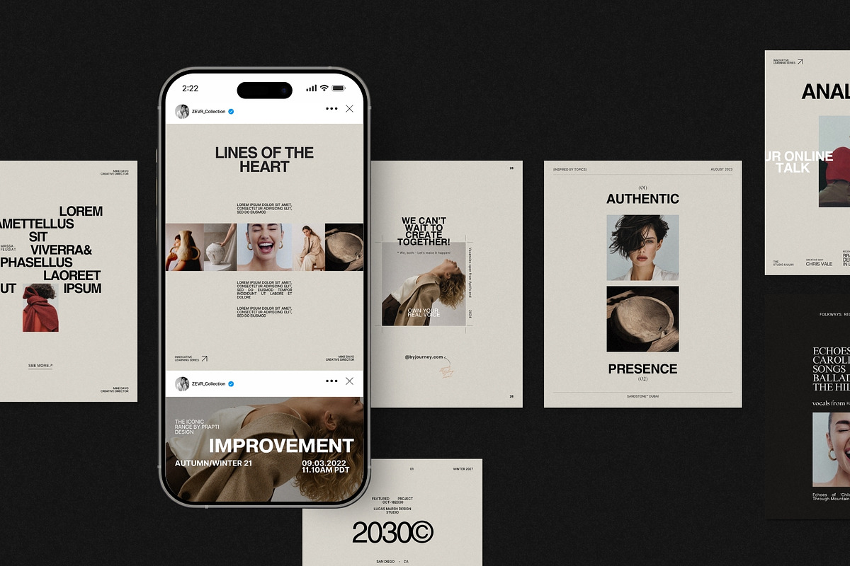 ZEVR | Instagram Post & Story (I), a Social Media Template by Crafted Pixel (Photo 1 of 10)