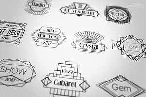 Deco Gatsby Style Badges Logos