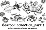 Seafood collection_part 1, a Food Illustration by ZotovShop (Thumbnail 1 of 11)