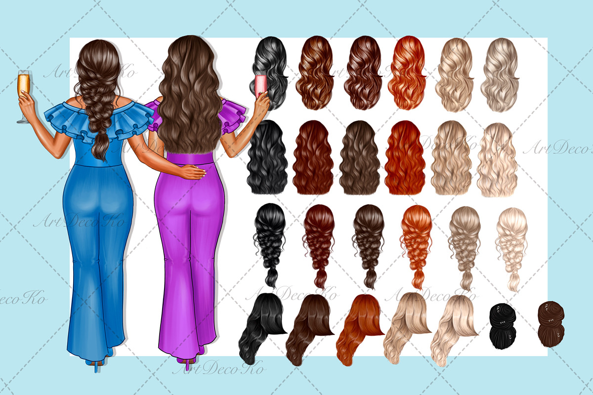 Best friends clipart, Soul sisters, a Person Illustration by DekoArt (Photo 4 of 9)