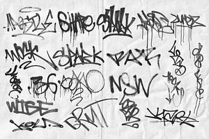 Graffiti & Torn Paper PNG Elements