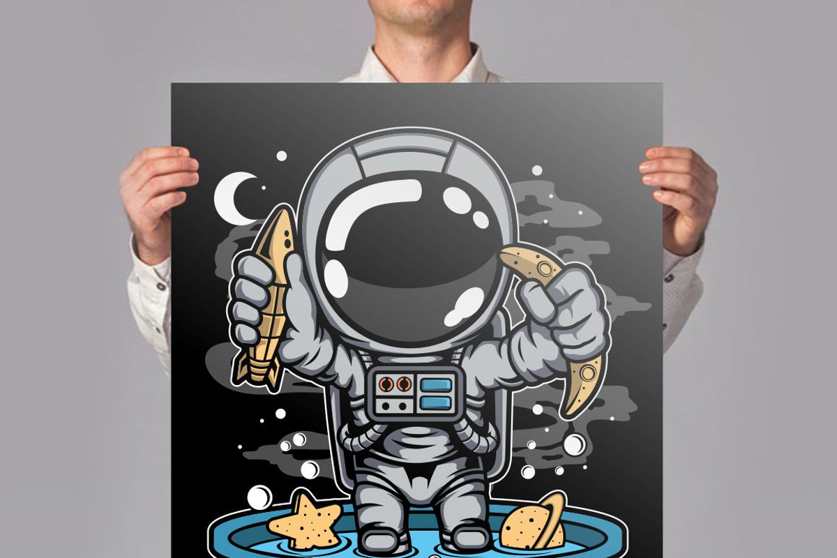 100 Astronaut Cartoon Designs Bundle, an Illustration by roach_graphic (Photo 12 of 16)