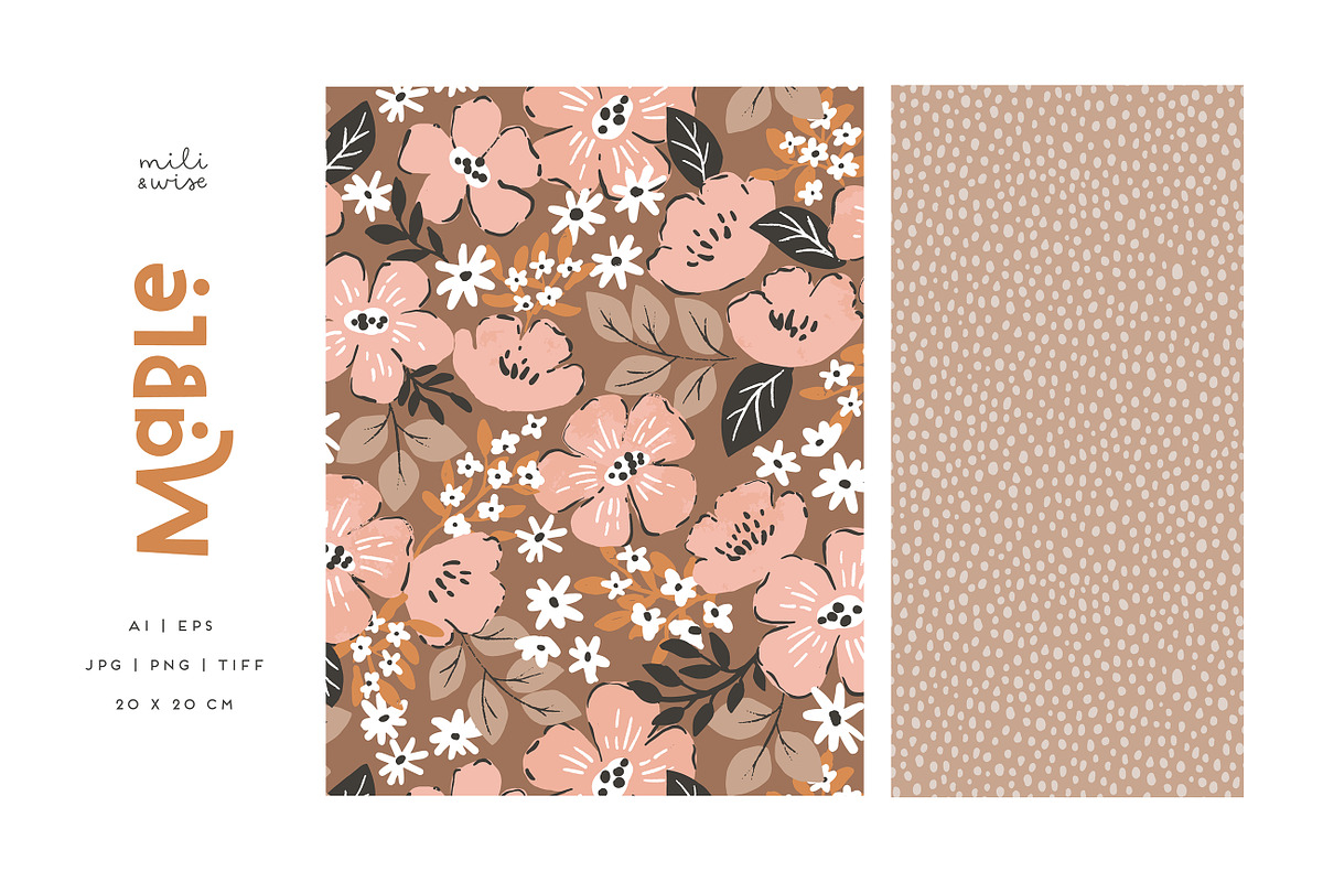Mable Floral Pattern Collection, a Pattern Graphic by Point and Poem (Photo 6 of 11)
